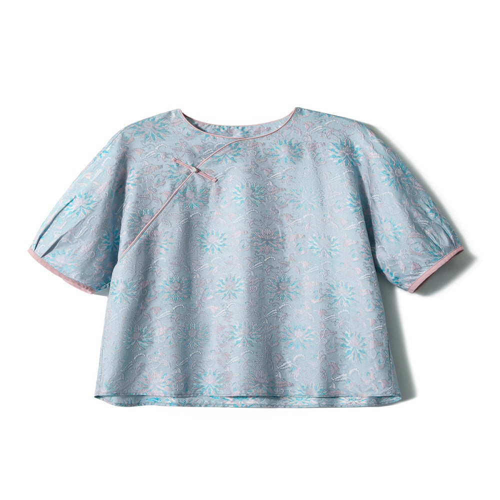 Summer cool transparent non permeable flesh Bubu Shenglian Lotus different color radish 100 pure mulberry silk new Chinese style image 5