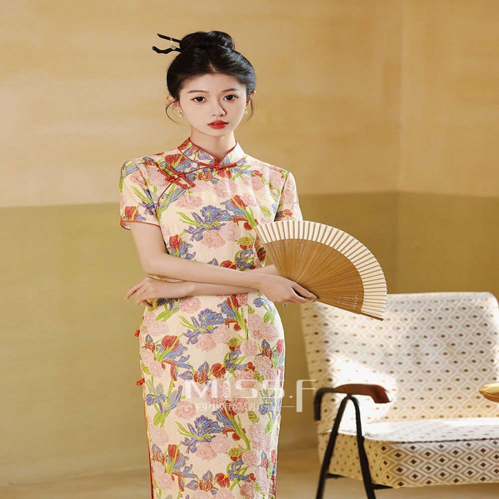Miss Four s beautiful new Chinese style engagement cheongsam dress young style high end 2025 new high end daily wear image 2