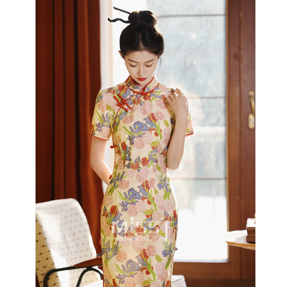 Miss Four s beautiful new Chinese style engagement cheongsam dress young style high end 2025 new high end daily wear image 12