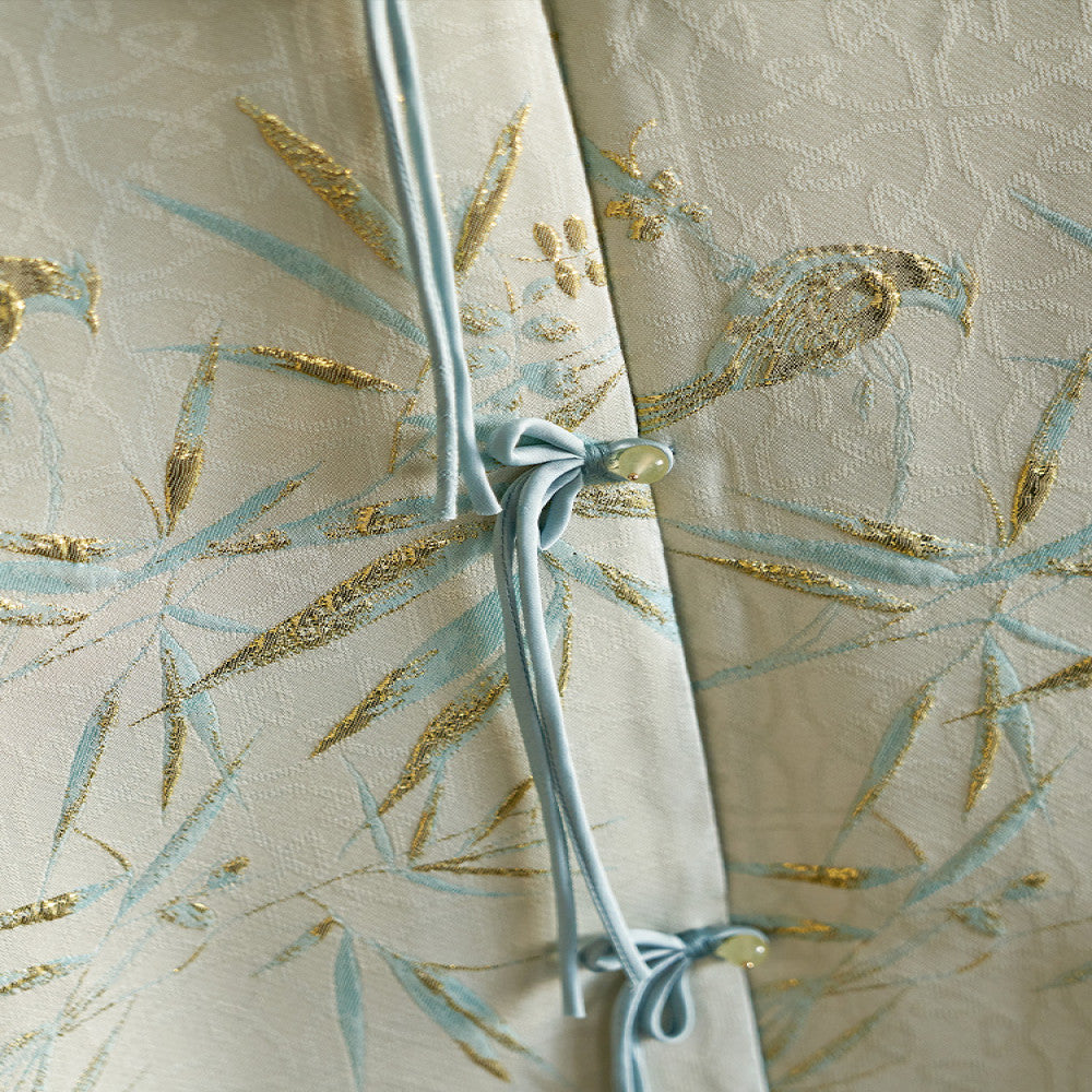 Chinese style buttoned short coat jacket new Chinese jacquard Tang suit blouse female 2023 spring and autumn new style temperament high end image 5