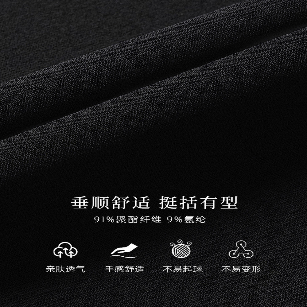 FUYAO Fuyao black suit women s summer thin work clothes Chinese style waist button suit two piece suit image 3