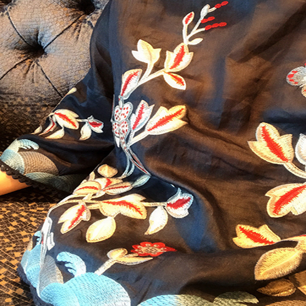 Heavy Industry Embroidered Linen Shirt for Women with a Small Design Sense 2025 Spring and Autumn New Style Chinese Retro Tang Costume Fashionable and High end image 5