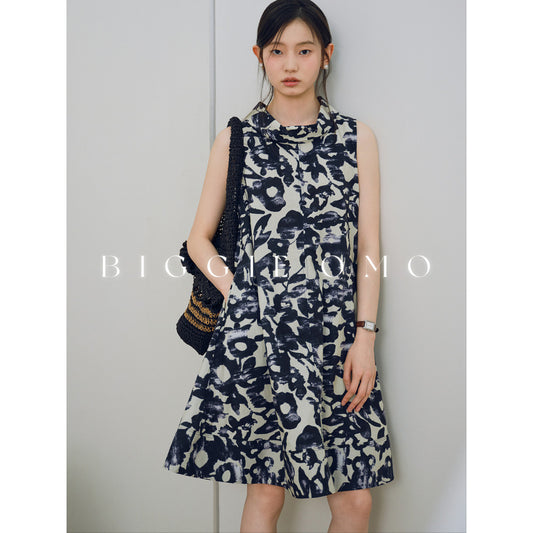 ASAYA4704 – Monochrome Bloom Dress 🖤🤍
