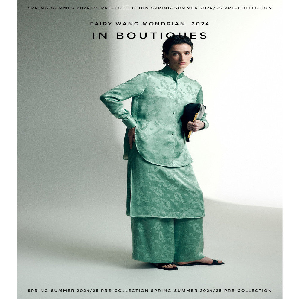 FAIRY WANG Italy Imported Bottom Fabric 100 Mulberry Silk Feather Jacquard New Chinese Style Set image 5