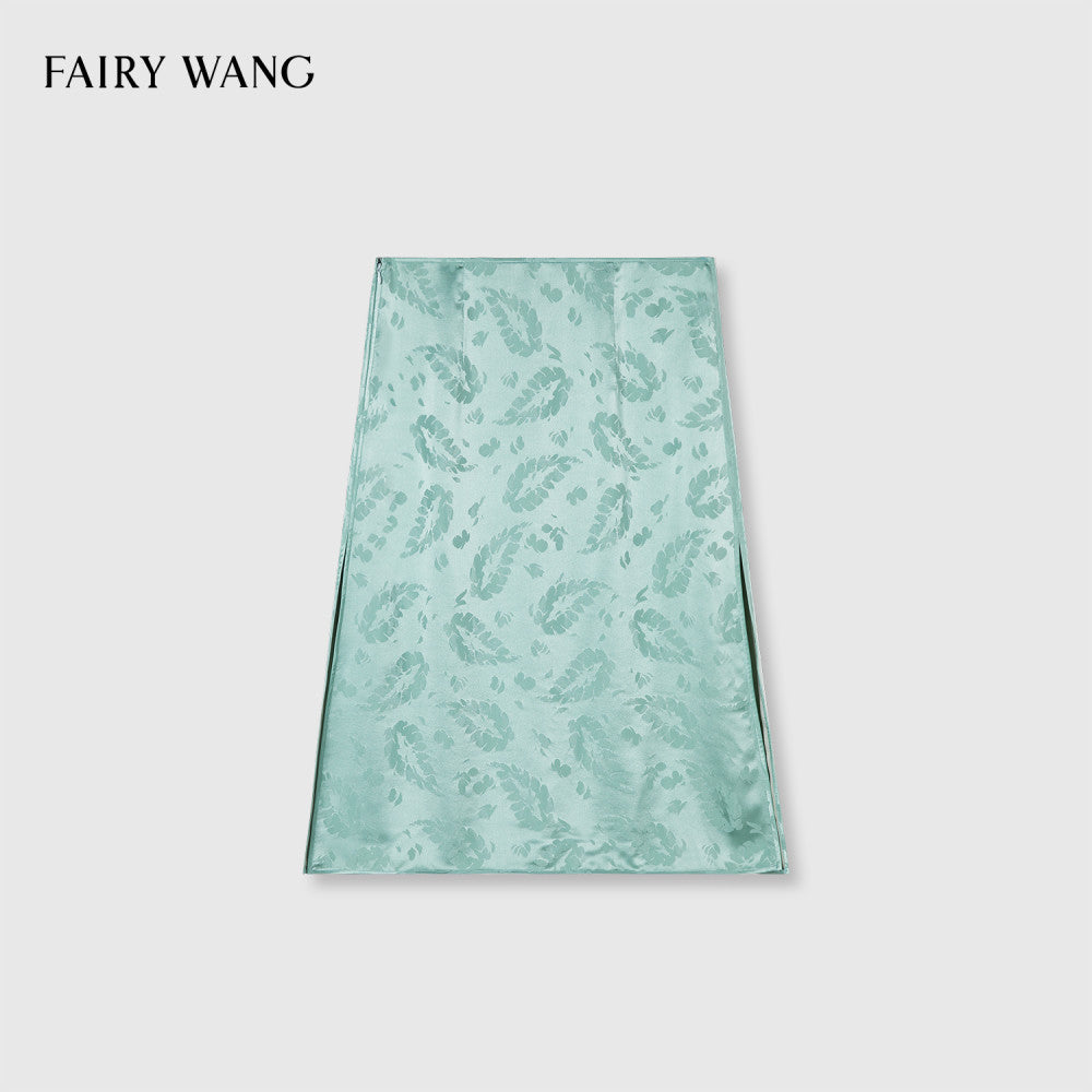 FAIRY WANG Italy Imported Bottom Fabric 100 Mulberry Silk Feather Jacquard New Chinese Style Set image 45