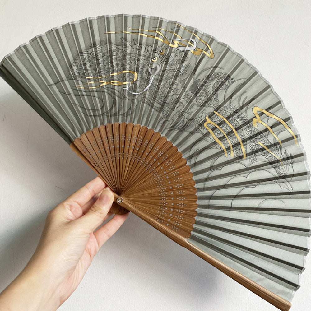 ASAYA3349 Silk Fan with Various Prints