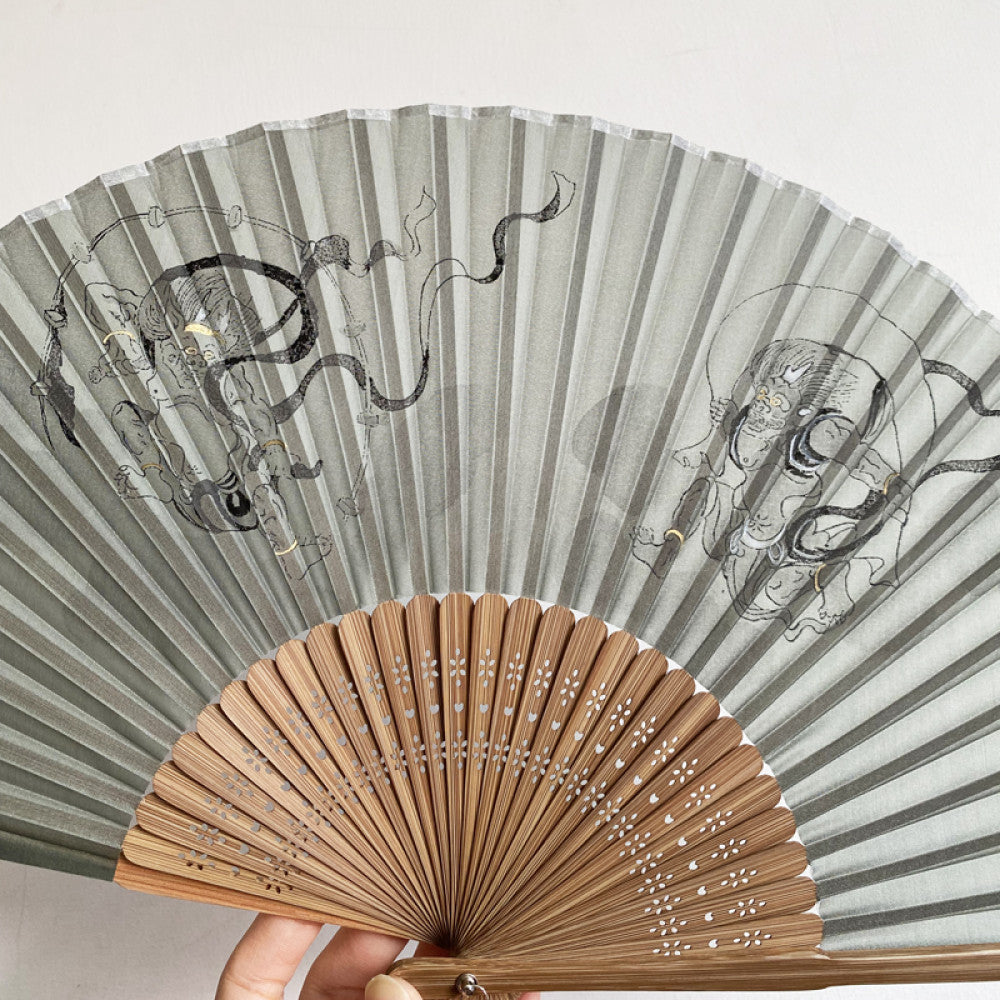 Export to Japan original order tail order Japanese style fan silk hand painted 7 inch Chinese style can be paired with Hanfu yukata image 31