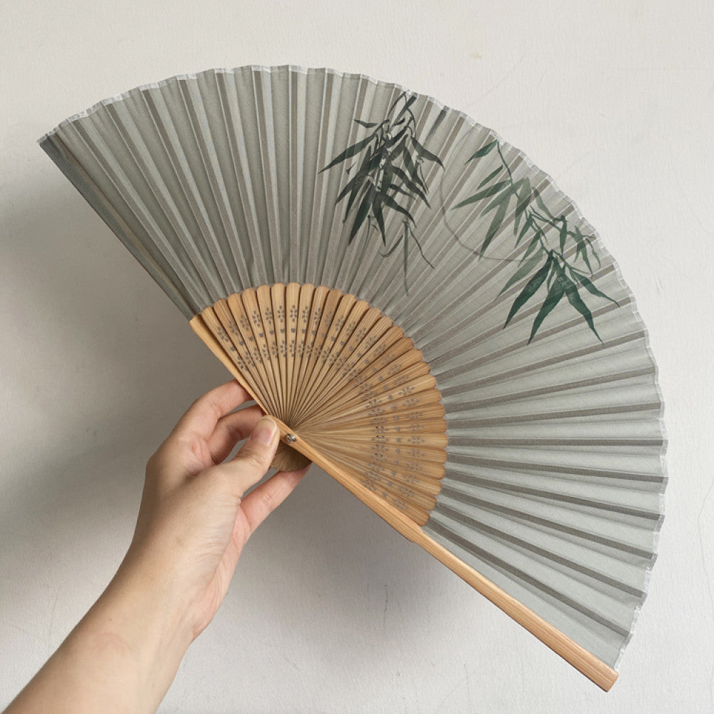 Export to Japan original order tail order Japanese style fan silk hand painted 7 inch Chinese style can be paired with Hanfu yukata image 48