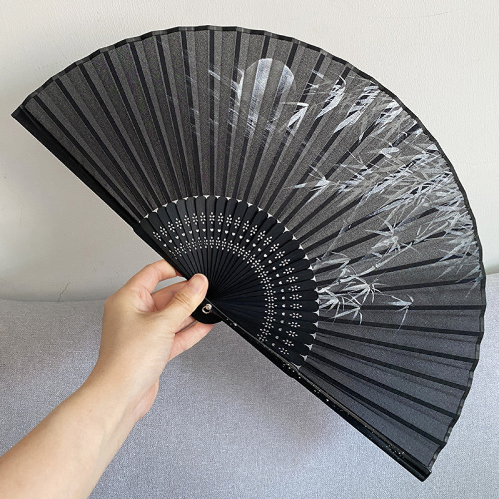 Export to Japan original order tail order Japanese style fan silk hand painted 7 inch Chinese style can be paired with Hanfu yukata image 55