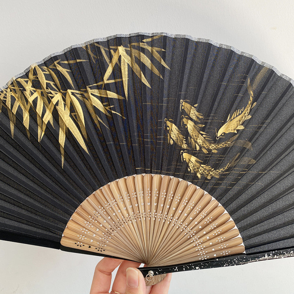 ASAYA3349 Silk Fan with Various Prints