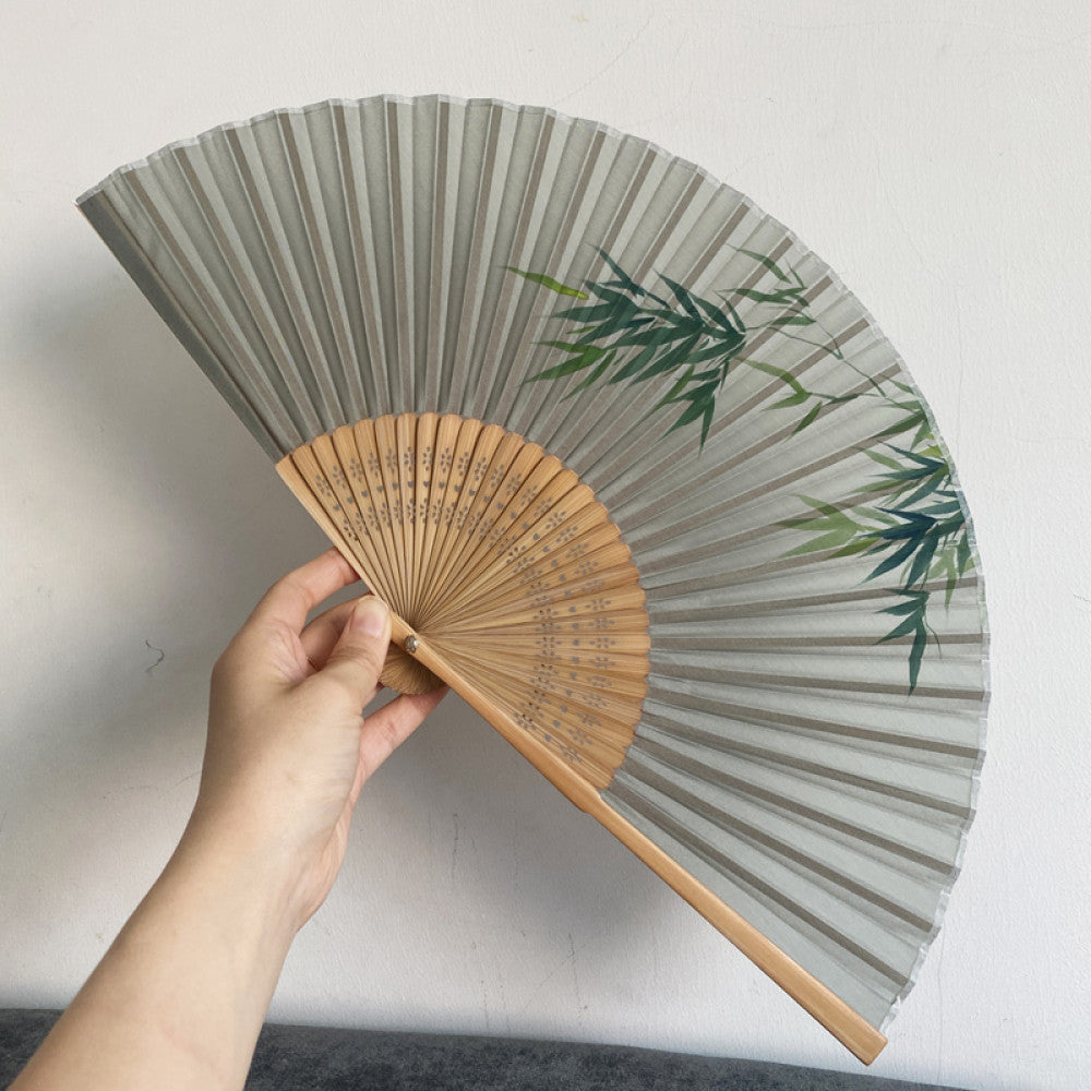 Export to Japan original order tail order Japanese style fan silk hand painted 7 inch Chinese style can be paired with Hanfu yukata image 69