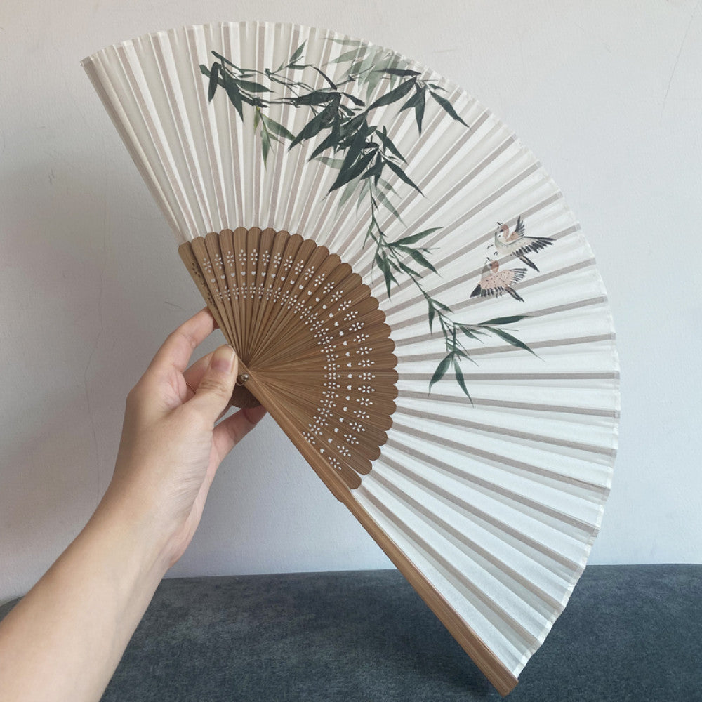 Export to Japan original order tail order Japanese style fan silk hand painted 7 inch Chinese style can be paired with Hanfu yukata image 71