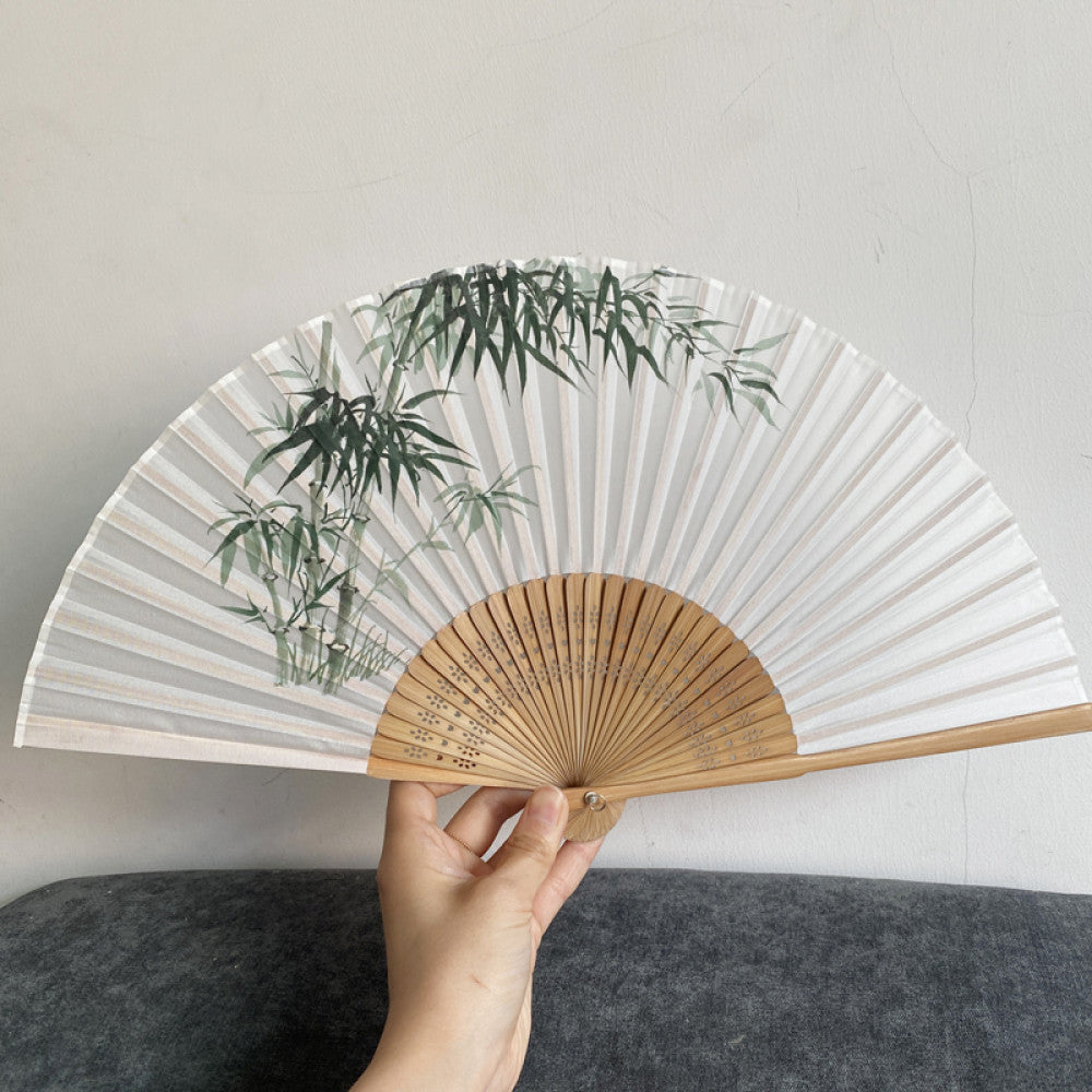 Export to Japan original order tail order Japanese style fan silk hand painted 7 inch Chinese style can be paired with Hanfu yukata image 78