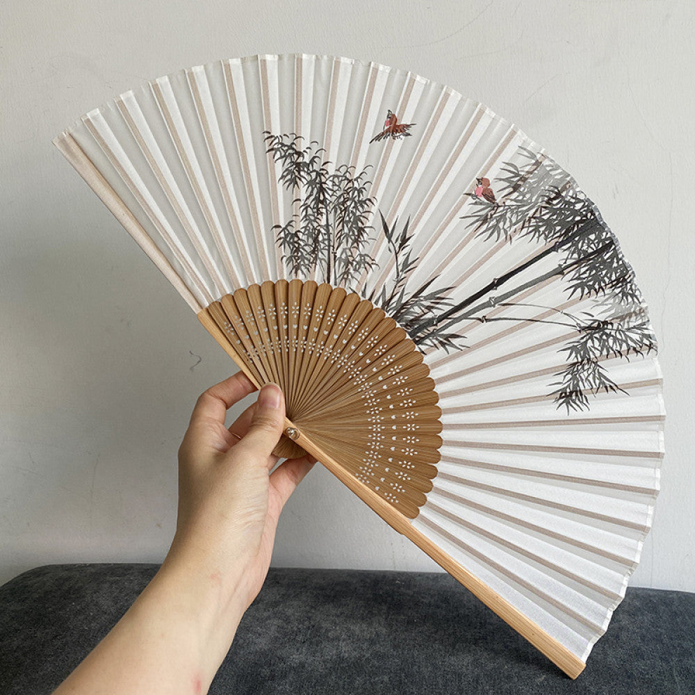 Export to Japan original order tail order Japanese style fan silk hand painted 7 inch Chinese style can be paired with Hanfu yukata image 79
