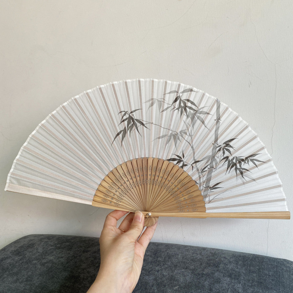 Export to Japan original order tail order Japanese style fan silk hand painted 7 inch Chinese style can be paired with Hanfu yukata image 82