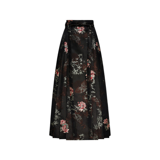 asaya3324-Chinese style long floral skirt