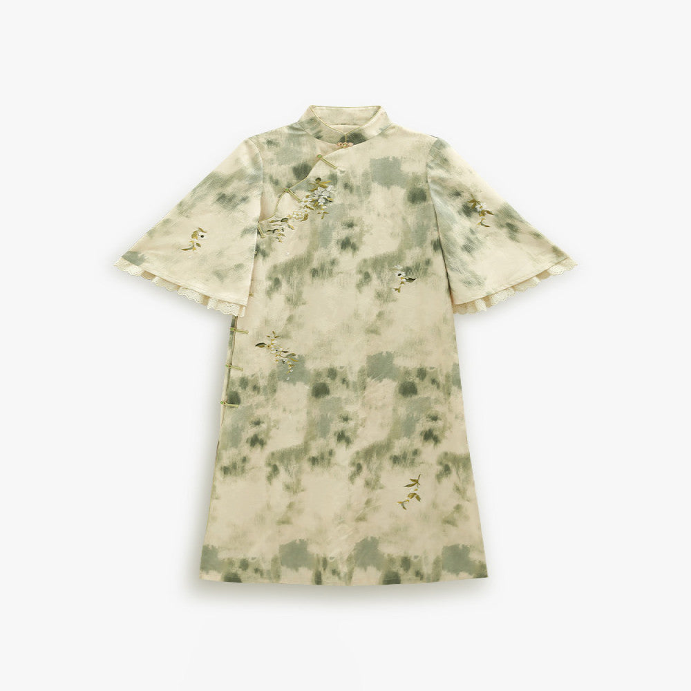 July Evening Original Grass Roaming Improvement Cheongsam for Women 2024 Summer New Style Republican Style New Chinese Style Dress image 5