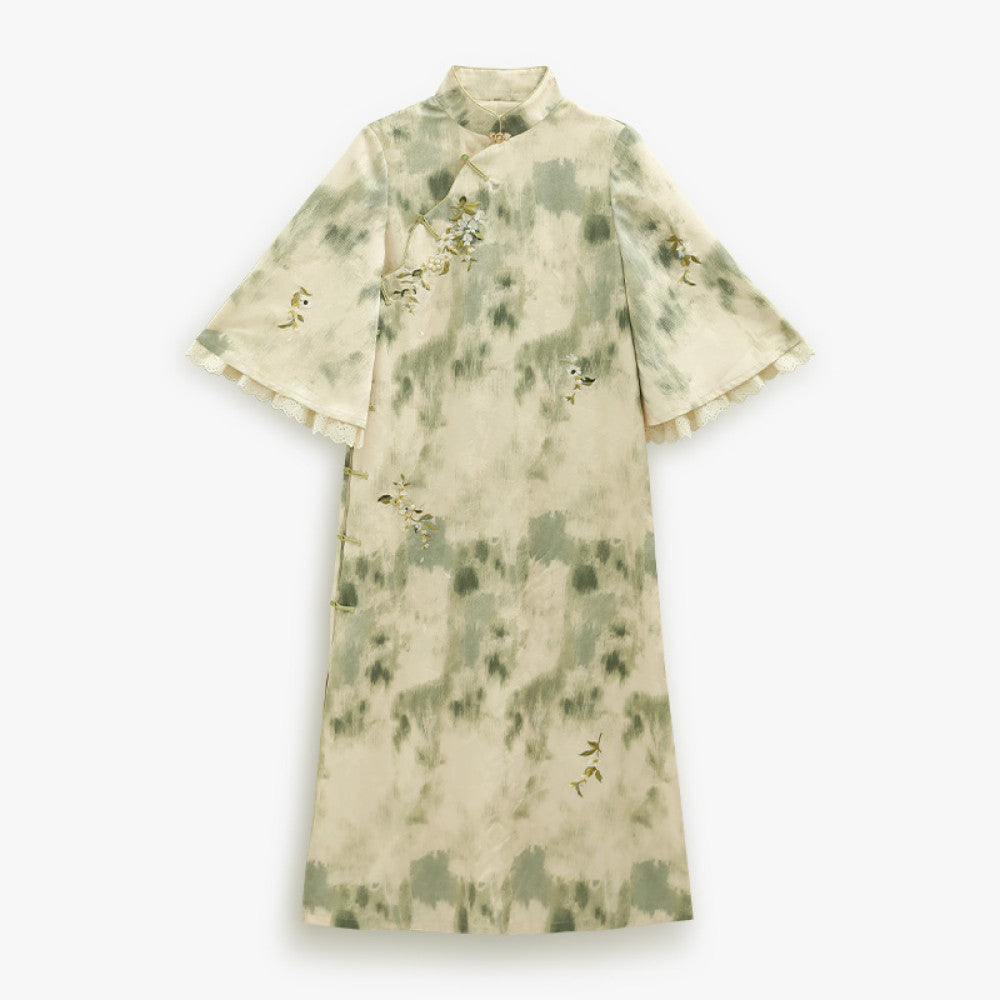 July Evening Original Grass Roaming Improvement Cheongsam for Women 2024 Summer New Style Republican Style New Chinese Style Dress image 10