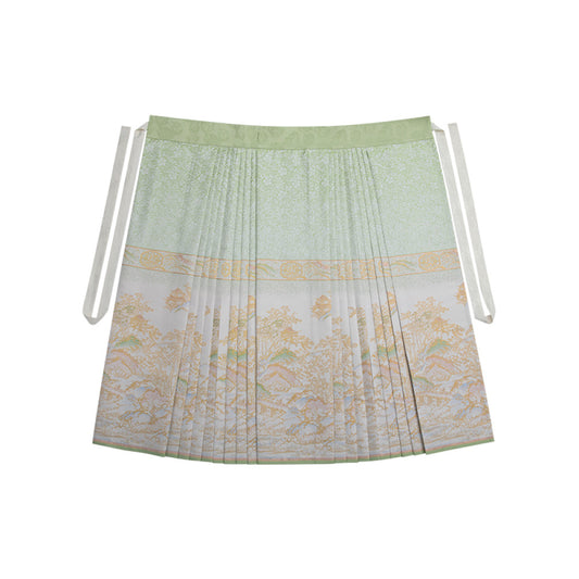 ASAYA3246 Original Hanfu Slim and Curtained Daily Wearable Horse Face Skirt