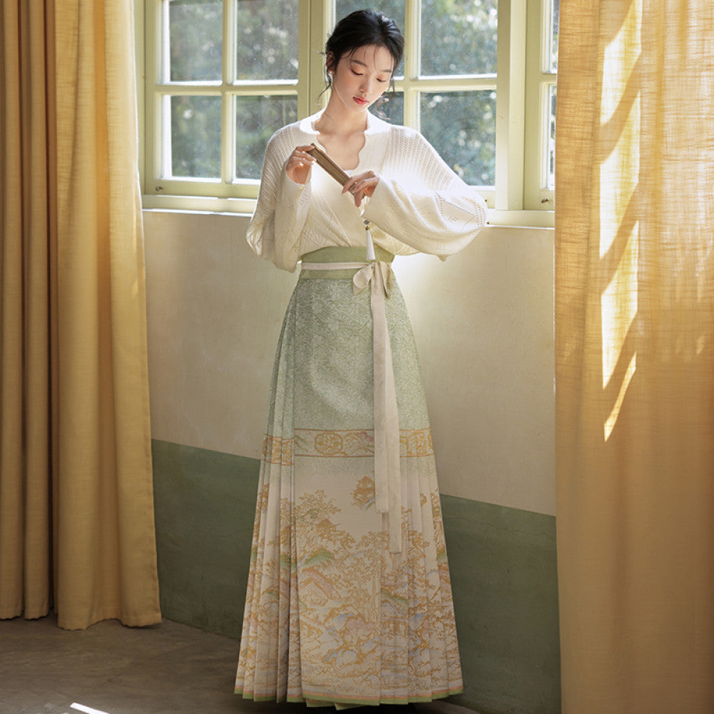 Original Hanfu Shuli Nian Nian Nian Hanfu Original Hanfu Shuli Nian Nian Nian Nian Nian You Can Wear Ma Mian Skirt Women s Set Round Neck Short Shirt Autumn 2024 image 19