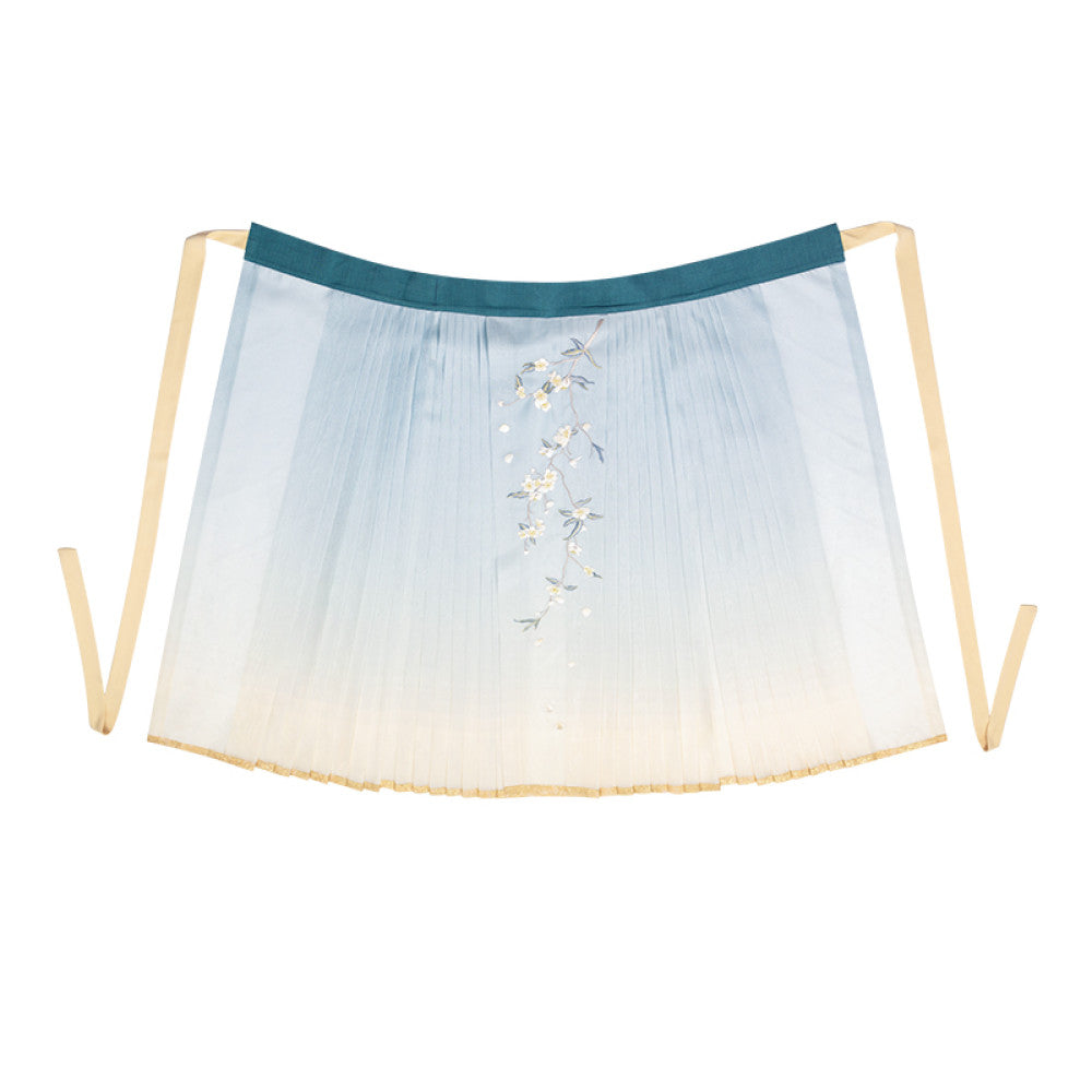 Dreaming of Pear Blossoms Chinese Style Original Gradient Embroidered Horse Face Skirt New Chinese Style Standing Collar Shirt Daily Hanfu Spring and Autumn Women image 31