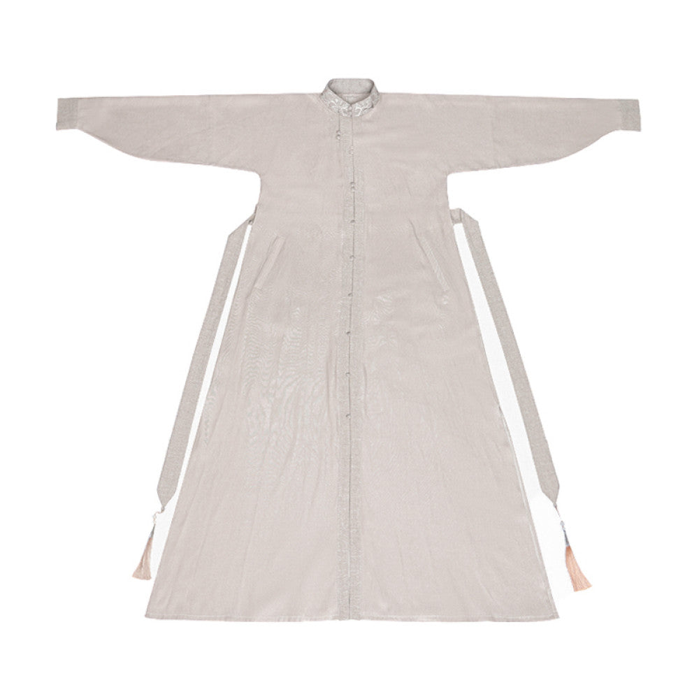 Dreaming Together Trending Together Creating Chinese Style Original Improvement Stand up Collar Hanfu Dress Long Shirt Commuting Daily Work Wearing Spring and Autumn image 26