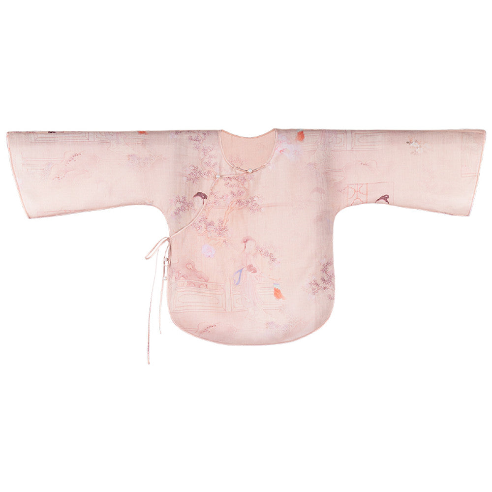 Idle Talk One City Style Chinese Retro Multi Color Inverted Big Sleeve Loose Daily Top Versatile Original image 11