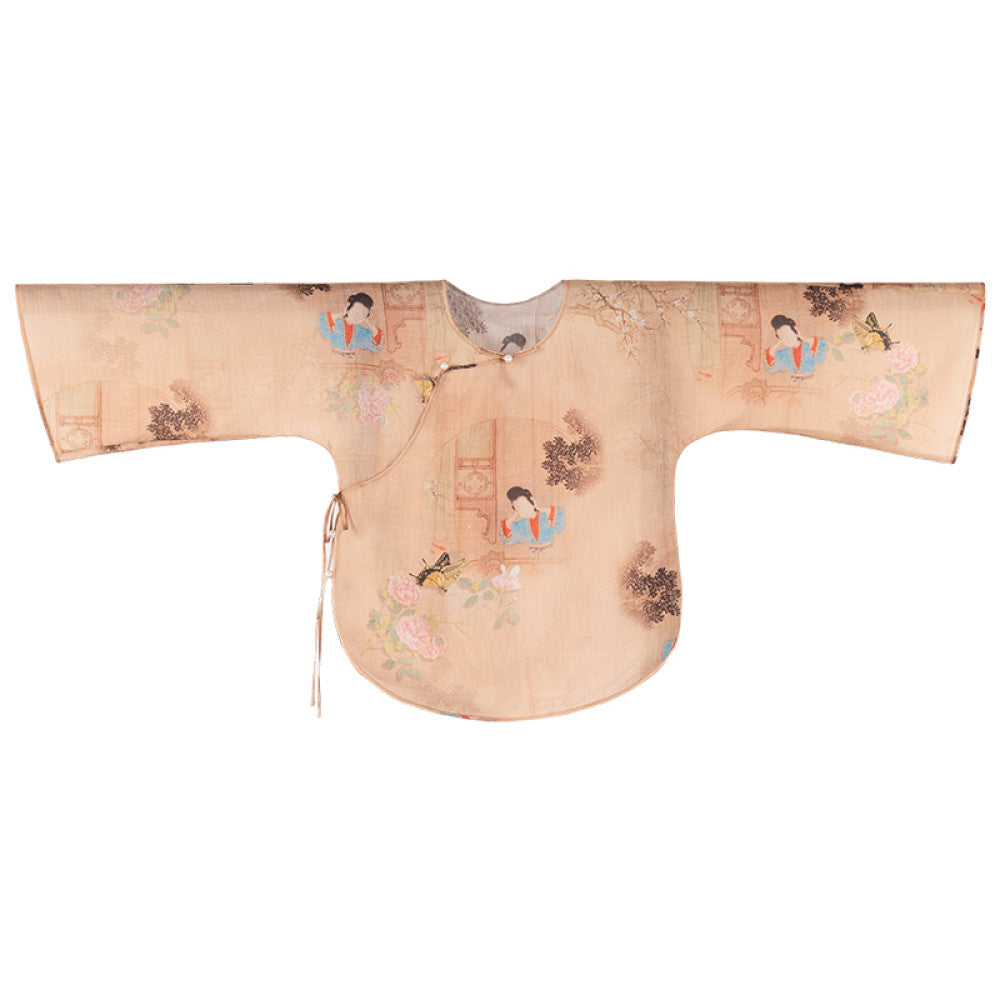 Idle Talk One City Style Chinese Retro Multi Color Inverted Big Sleeve Loose Daily Top Versatile Original image 12