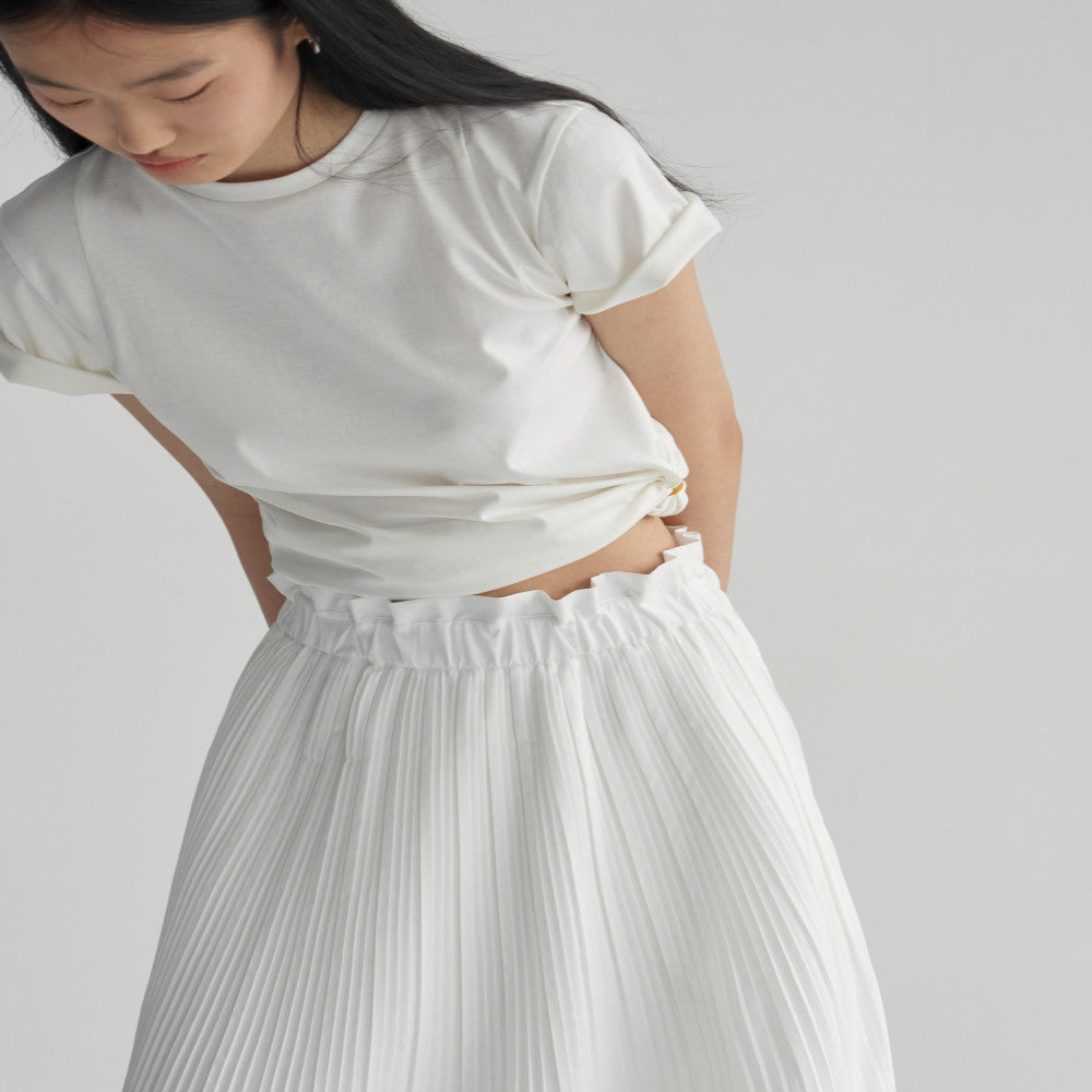 Celebrity style RUISHI Heavy Industry architectural pleated wood ear A line skirt for women in spring and summer image 14
