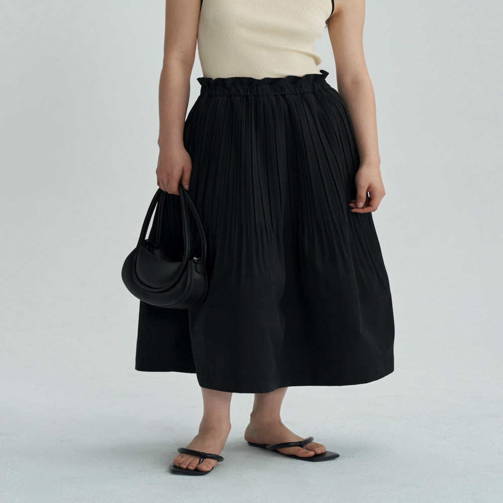 Celebrity style RUISHI Heavy Industry architectural pleated wood ear A line skirt for women in spring and summer image 44