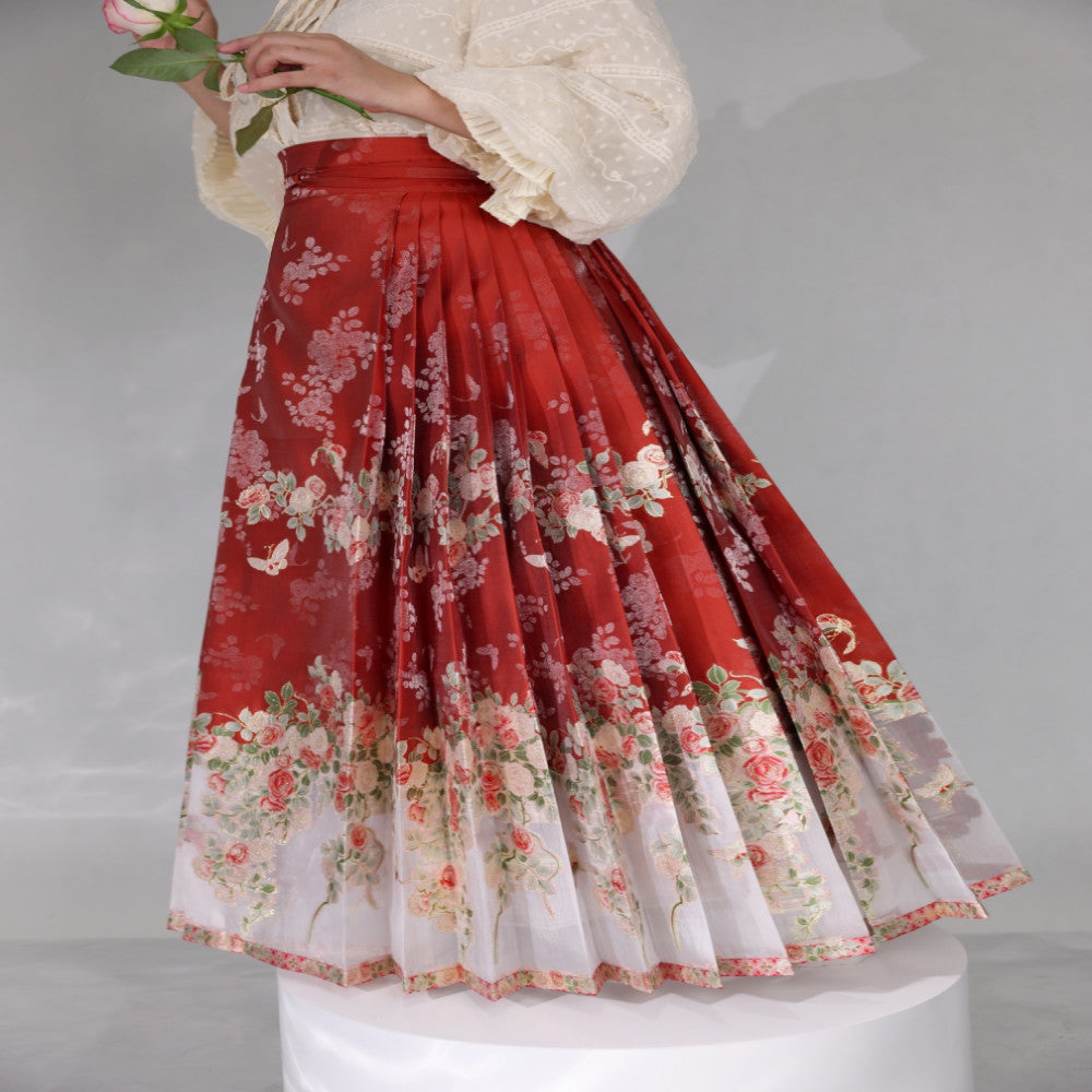 Rose Heart Language New Product Launch New Collection Preview Wedding Engagement New Chinese Red Horse Face Skirt image 60