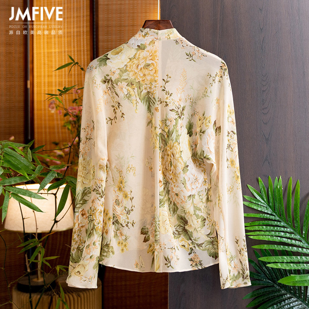 French Elegant Floral Sunscreen Shirt for Women 2025 Summer Style Versatile Thin Long Sleeve Cardigan Sunscreen Top for Women image 4