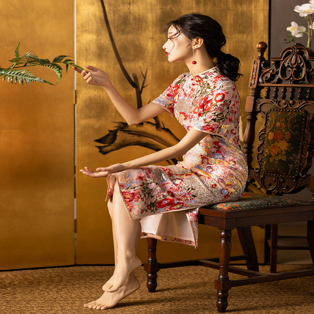 Dear Peony Huayan 2025 New Qipao Wedding High End Temperament Toast Dress Bridal Dress image 3