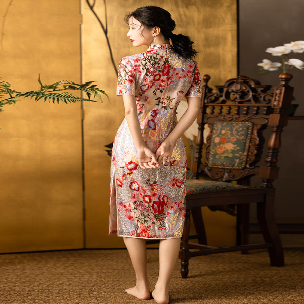 Dear Peony Huayan 2025 New Qipao Wedding High End Temperament Toast Dress Bridal Dress image 4