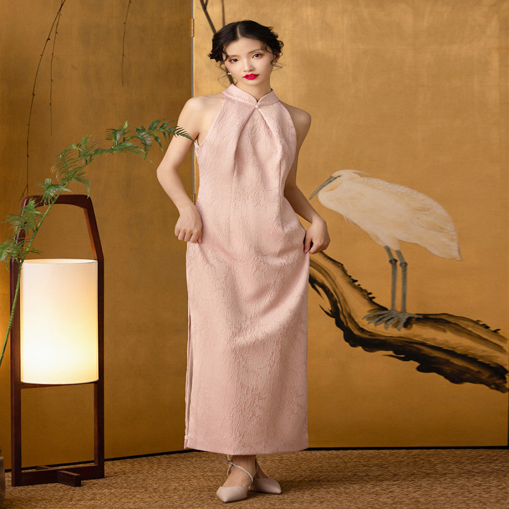 Dear Peony Silk Bamboo Beauty New Chinese Engagement Cheongsam Dress Bridal Wedding Morning Robe Toasting Dress image 5