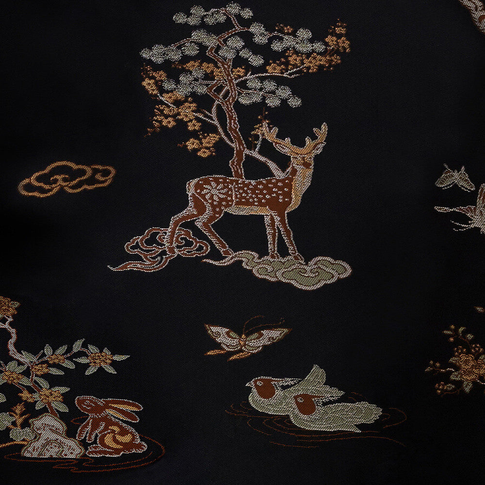 Naivee new Chinese style horse clip heavy industry embroidery jacquard black Chinese style improved vest jacket for women in autumn and winter image 4