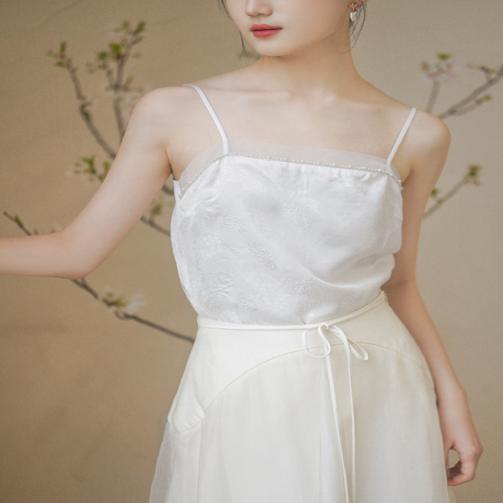 Chuchan 2025 summer new Chinese style jacquard versatile inner wear small camisole can be worn outside the bottoming top women image 3