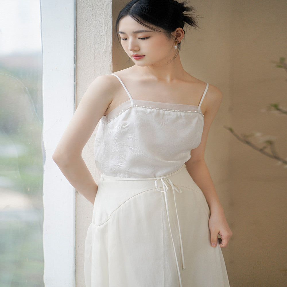 Chuchan 2025 summer new Chinese style jacquard versatile inner wear small camisole can be worn outside the bottoming top women image 4