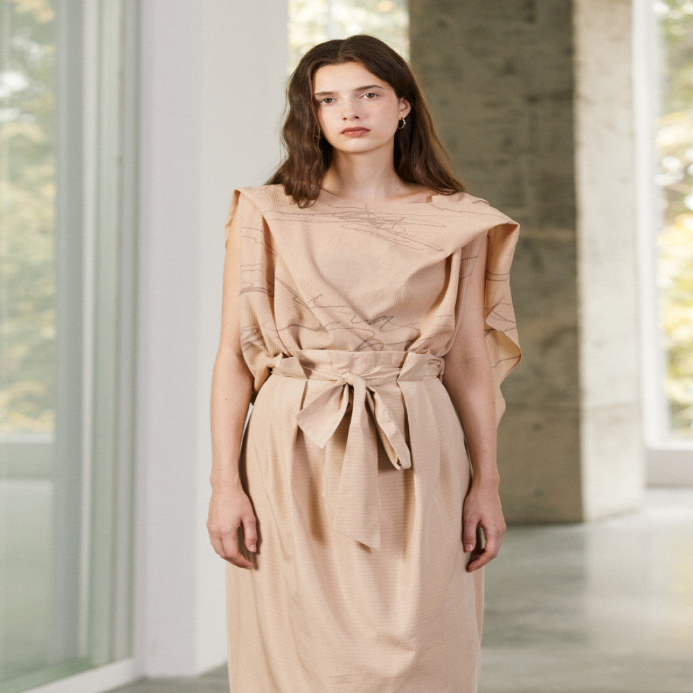 MANE Atelier Designer Brand Styling Graffiti Printed Float Belt Vest Women s Niche High End Top image 4