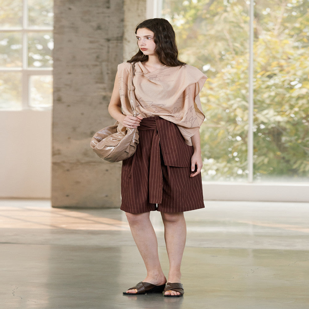 MANE Atelier Designer Brand Styling Graffiti Printed Float Belt Vest Women s Niche High End Top image 5