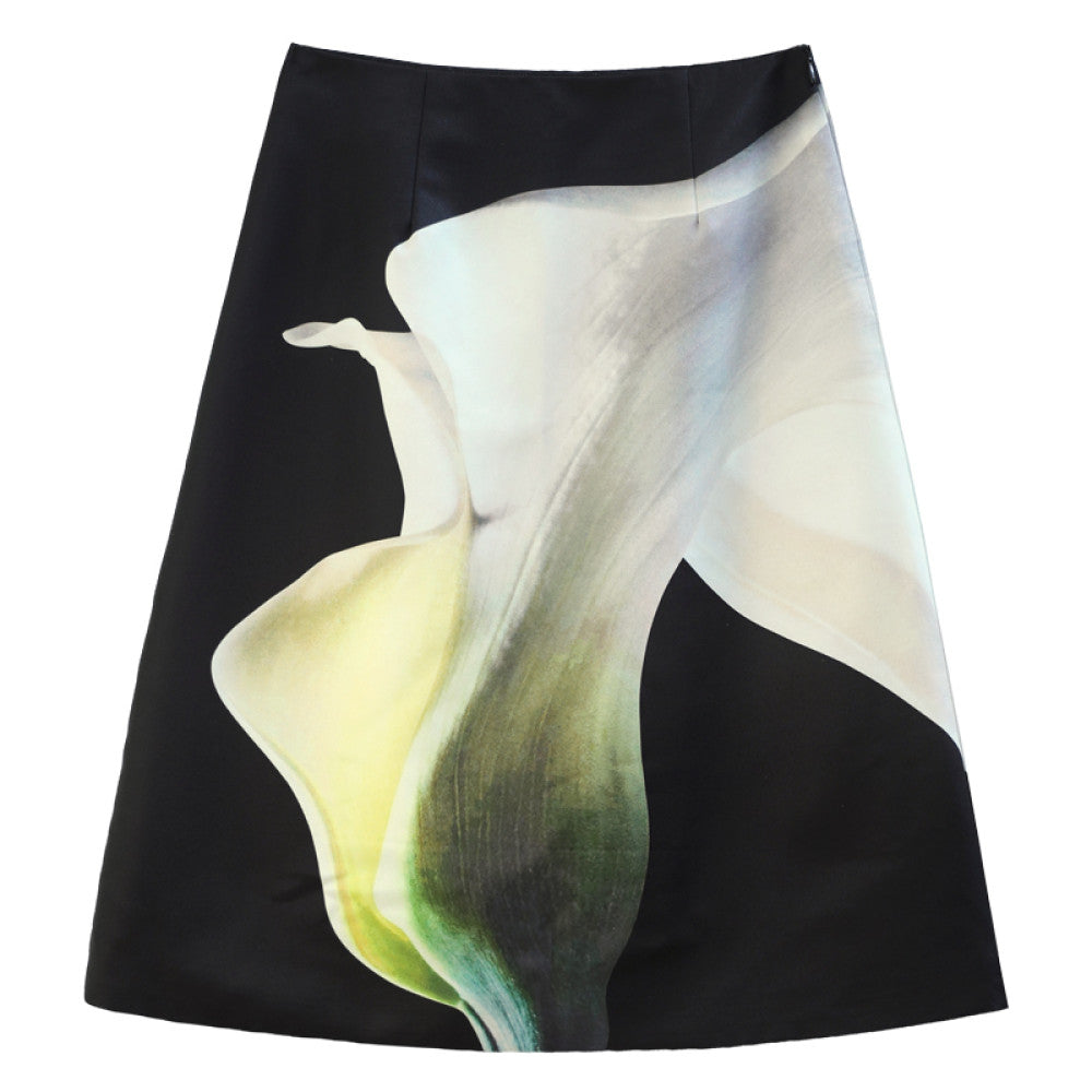 ASAYA3126 Atelier designer brand calla lily print skirt