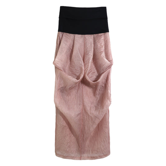 ASAYA3125 MANE atelier designer brand contrasting color stitching tube top dress