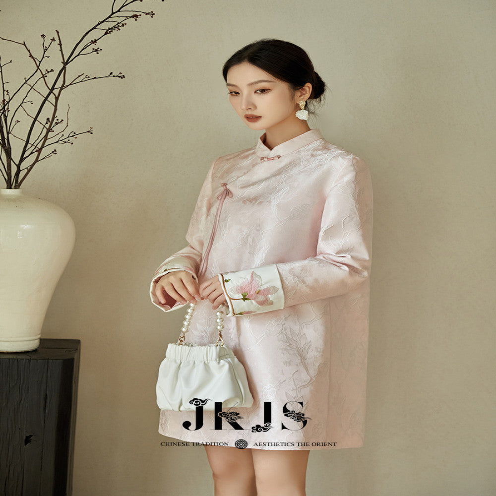 JKJS Taoyao National Style Improved Cheongsam Spring and Autumn New Style 2025 Temperament Long Sleeve Skirt New Chinese Style Dress image 13