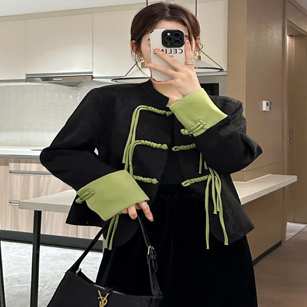 Versatile New Chinese style Small Fragrant Style Women s Suit 2025 Early Spring Light Chinese Style Retro Embroidered Short Coat Trendy image 1