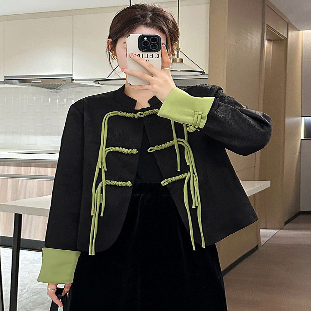 Versatile New Chinese style Small Fragrant Style Women s Suit 2025 Early Spring Light Chinese Style Retro Embroidered Short Coat Trendy image 3