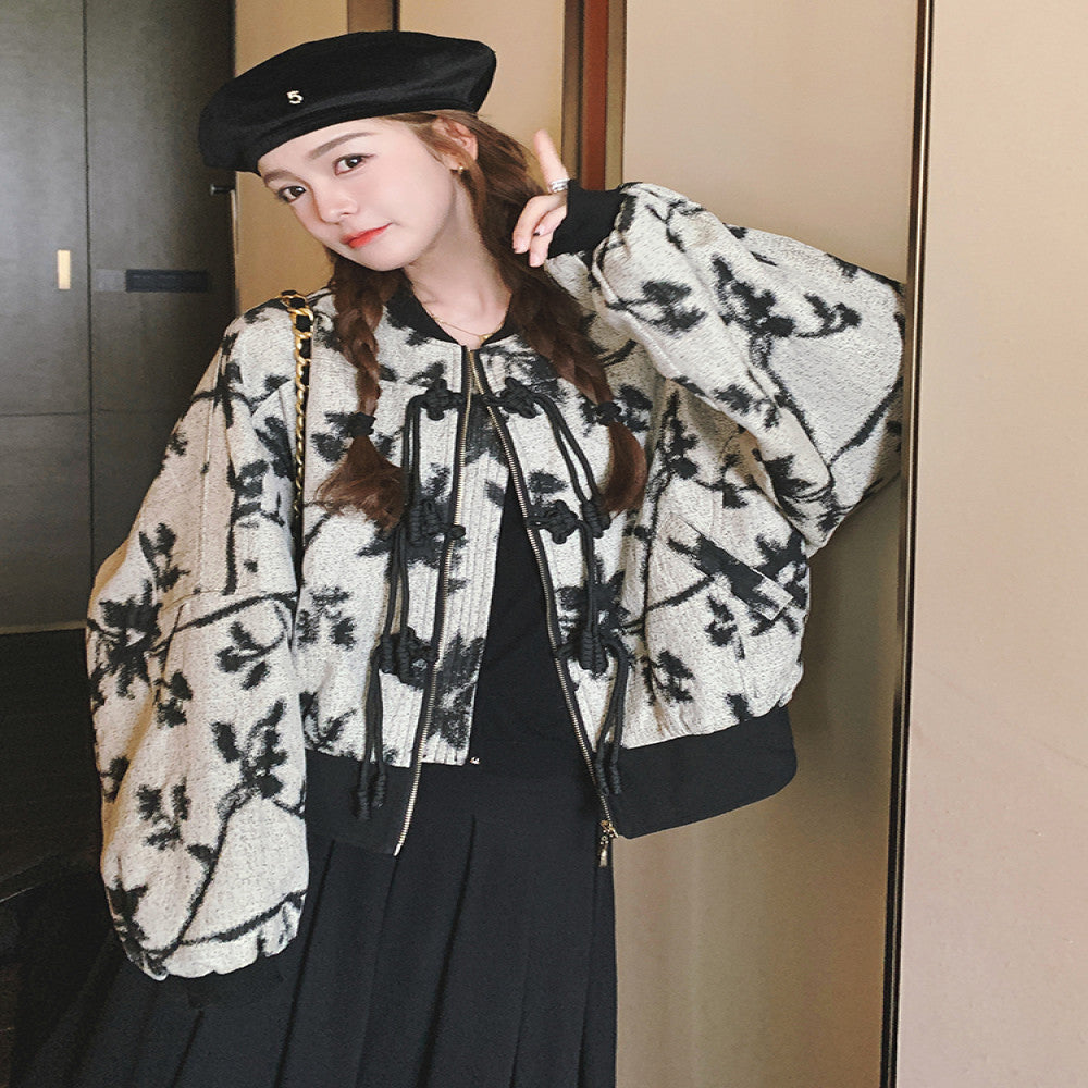New Chinese style embroidered jacket with a niche design women s 2025 spring new loose short baseball jacket top image 0