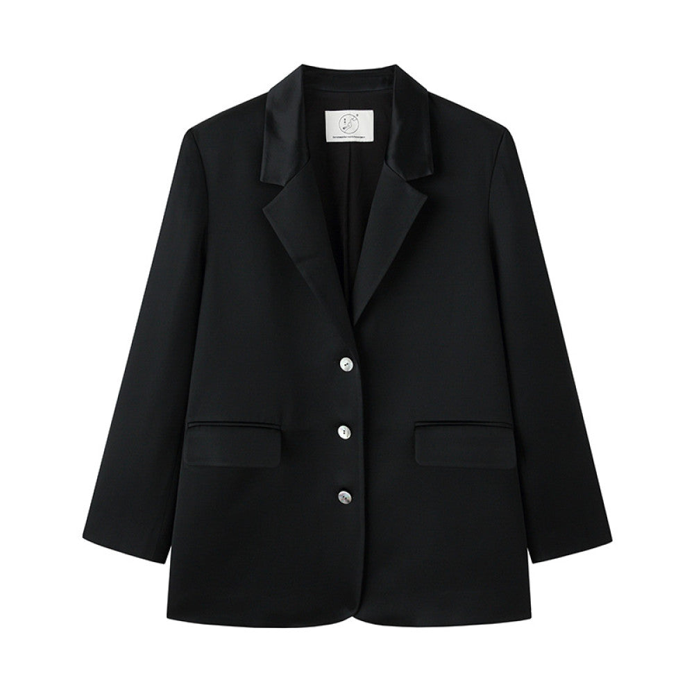 Lu Qingyi Original Qing Weiyang Acetic Acid Suit Coat Women s Spring and Autumn Satin Fish Tail Half Skirt Suit Set image 11