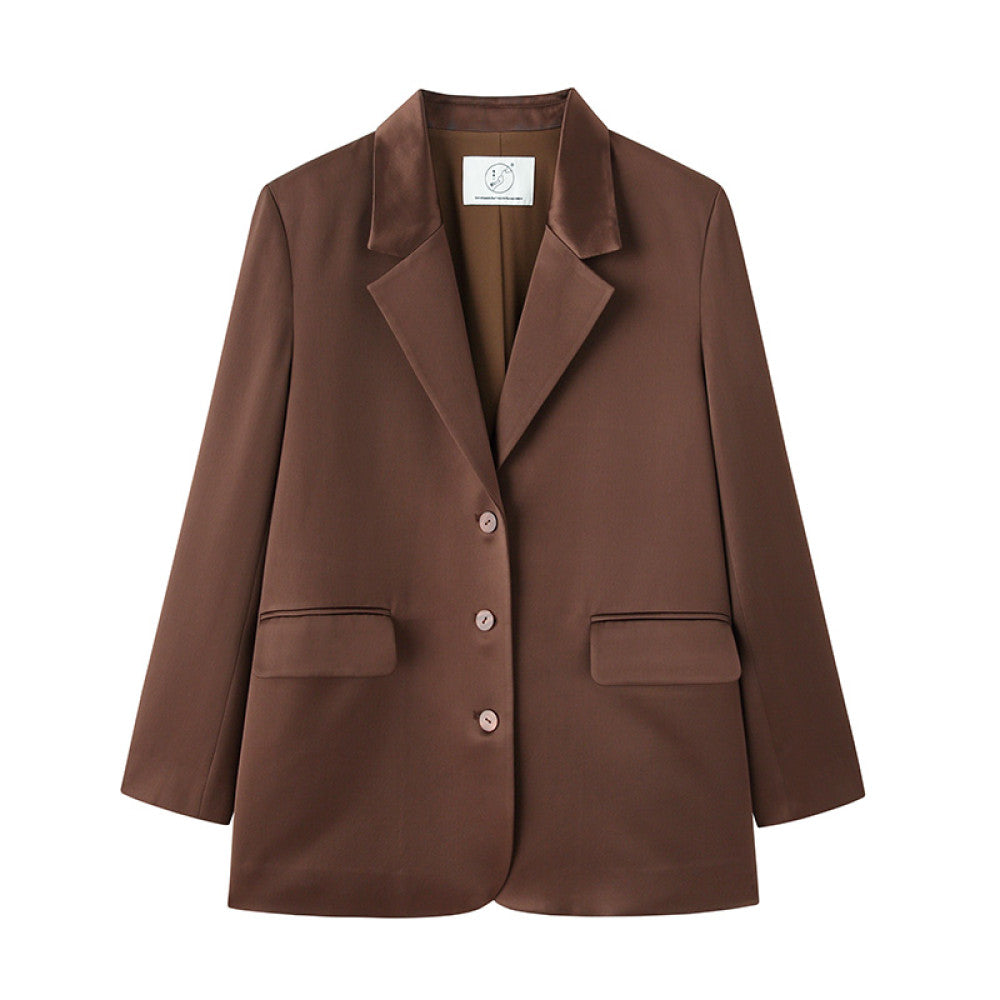 ASAYA3076 Qing Weiyang] acetate blazer