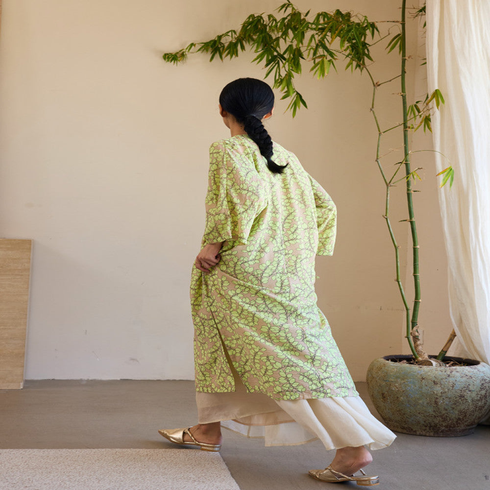 TAORAN Chinese style improved version cheongsam skirt women s new Chinese style dress summer print long skirt Zen women s clothing image 5