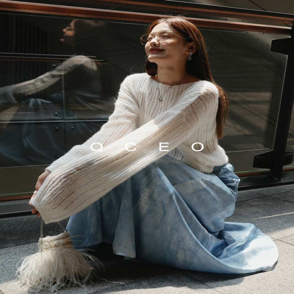 QCEO Knock Versatile Du Home Original Design High end New Chinese style Dyeing Fish Tail A line Skirt Half length Skirt Long Skirt image 2